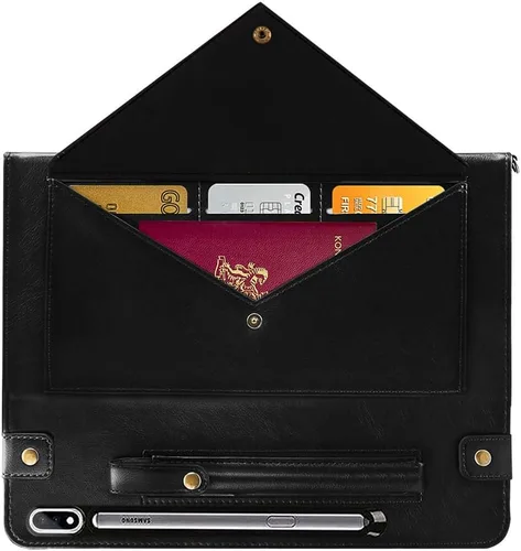 Vista 6 de Bolso Funda para Samsung Galaxy Tab S10 FE/S9 FE 10.9"/S9/S8/S7 11", Techcircle Folio con Soporte Cruzado, Billetera con Ranura para Lápiz S Pen