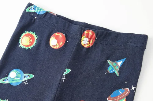 Vista 8 de Pijamas para niños, dinosaurio, cohete, espacio, 4 piezas, conjunto de ropa de dormir de 2 a 12 años