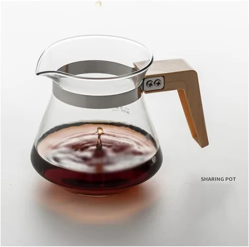 Vista 3 de JITEM Cafetera Gotero de vidrio Cafetera Manual para el hogar Café de goteo elaborado a mano con filtro Cafetera de mesa para café o té