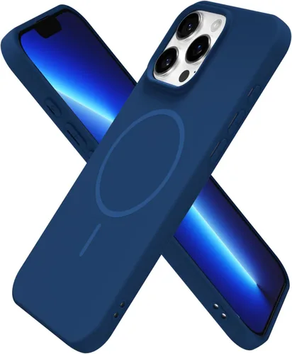 Vista 142 de Oakxco Funda de Silicona Mag Safe para iPhone 12 Pro Max, Funda Magnética Delgada y Fina Compatible con Carga Inalámbrica MagSafe, Bonita Funda