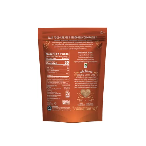 Vista 3 de Wholesome Sweeteners 16 onzas de azúcar de caña integral orgánica Sucanat Panela, comercio justo, certificado por el Proyecto sin OGM, sin gluten