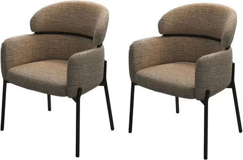 Vista 17 de Sillas de cocina de comedor con lino de algodón, juego de sillas de comedor con cojines, silla de sala de estar con almohadilla antideslizante