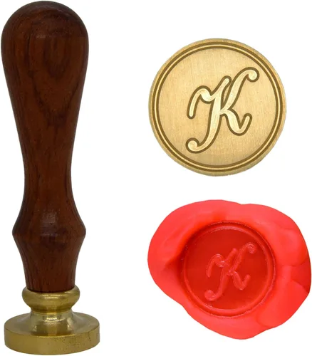 Vista 21 de Wax Seal Stamp Letter A-Z, Alphabet Initial Sealing Stamp for Christmas & Thanksgiving Cards, Wedding Invitation W-S-2 (Letter A)