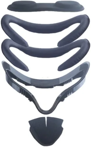 Vista 2 de Juego de cinco piezas de interfaz facial VR y cubierta de agarre para controlador táctil compatible con Quest 2