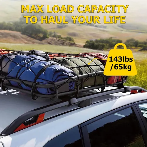 Vista 3 de AUXMART Barras transversales de techo para Subaru Ascent 2019-2026 con rieles laterales elevados, barras transversales de aluminio antirrobo