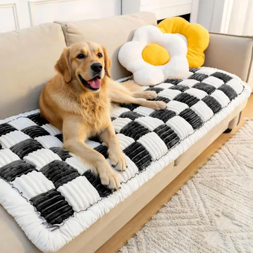 Vista 20 de LiveGo - Funda protectora para sofá de perro, cama lavable para perros grandes, funda de sofá apta para mascotas (Negro, 45x45 cm/17.7x17.7 in)