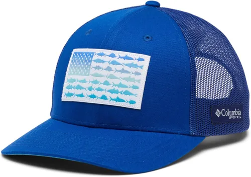 Vista 354 de Columbia Gorra de bola de malla Bandera antigua de malva/blanco/pescado