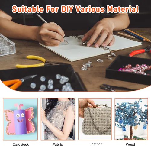 Vista 7 de Catcan Herramienta Aplicadora de Hotfix, Kit Aplicador de Rhinestones Hotfix Bedazzler con 2 Cajas de Rhinestones de Cristal AB Herramienta