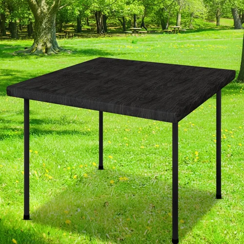 Vista 11 de Smiry Mantel rectangular, impermeable, elástico, ajustable para mesas de 4 pies, manteles de vinilo con parte trasera de franela lavable
