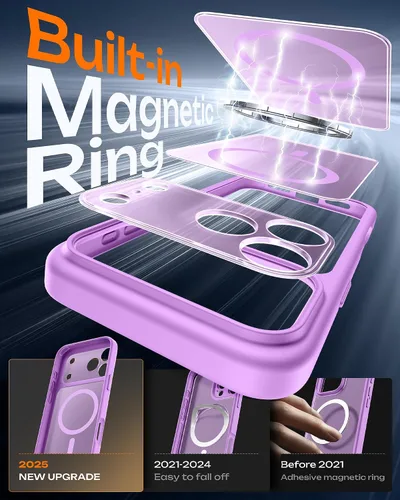 Vista 412 de TOCOL Funda para iPhone 11, compatible con Magsafe, protección completa de cámara, imanes integrados, protección contra caídas, funda translúcida