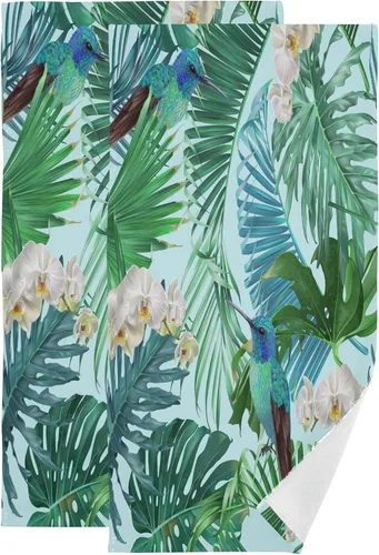 Vista 7 de ALAZA Juego de 2 toallas de mano de ágata dorada, suaves y absorbentes, decorativas, para baño, gimnasio, hotel, spa, 28 x 14 pulgadas