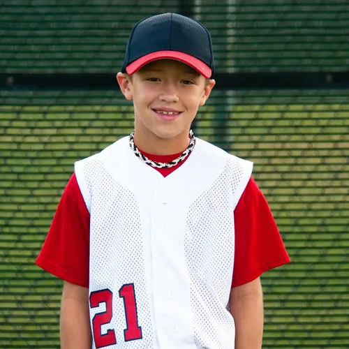 Vista 6 de Zeyune Collar de béisbol de 18 pulgadas para niños, tres cuerdas trenzadas, tornado, titanio, collar de cuerda de béisbol para hombre