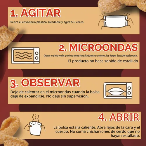 Vista 6 de Lowrey's Bacon Curls - Cortezas de cerdo para microondas (chicharrones), picantes y picantes, 1.75 onzas (paquete de 6) (el embalaje puede variar)