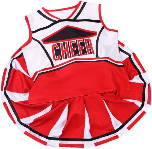 Vista 8 de yolsun - Disfraz de animadora para niñas, de Halloween, lindo uniforme