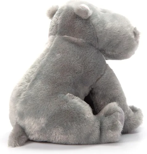 Vista 8 de Juguete de peluche de hipopótamo The Petting Zoo, regalos para niños, animales salvajes del zoológico, juguete de peluche de hipopótamo 12 pulgadas