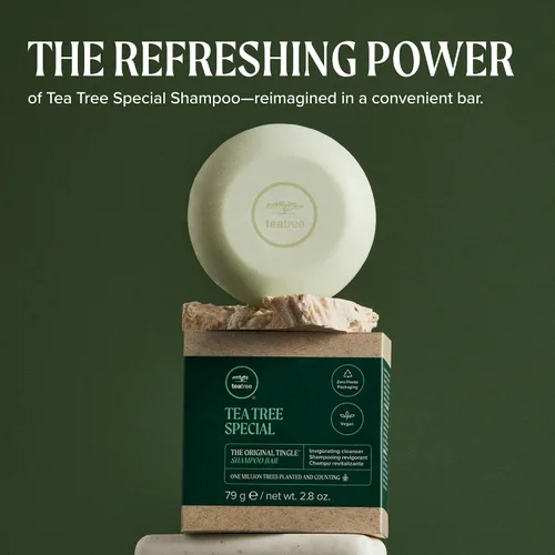 Vista 9 de Tea Tree Champú especial, limpieza profunda, refresca el cuero cabelludo, especialmente el cabello graso, para todo tipo de cabello