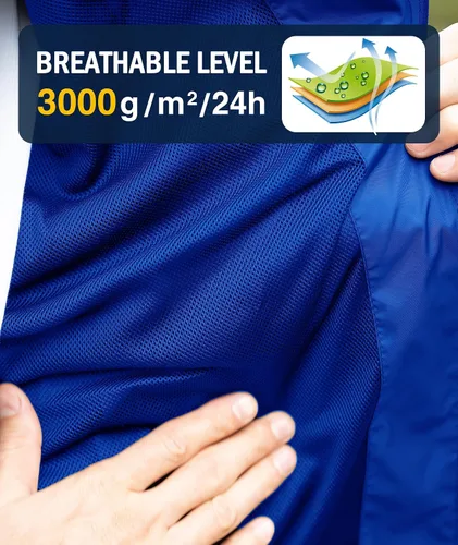 Vista 7 de SWISSWELL Chaqueta impermeable para hombre, rompevientos, ligera con capucha para uso diario casual