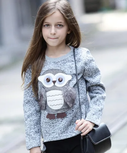 Vista 2 de Sudaderas con capucha para niñas y niños con capucha de búho lindo