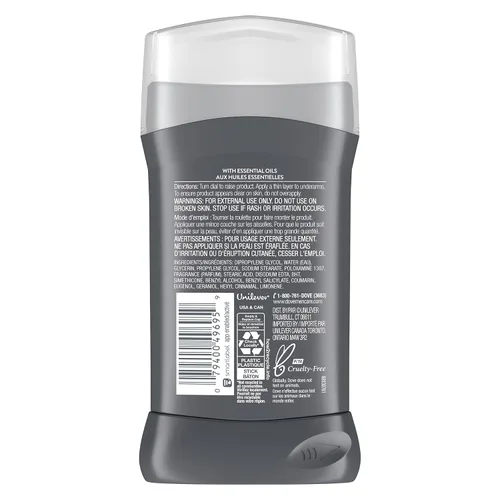 Vista 2 de Dove Men+Care - Desodorante en barra para hombres Morning Fresco, 3 unidades, sin aluminio, protección contra olores de 72 horas, desodorante