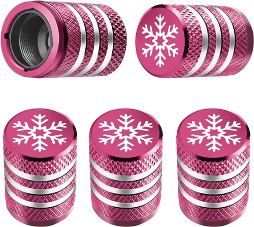 Vista 56 de Tapones para vástago de válvula de neumático, paquete de 5, tapa de aire de neumático N2, metal nitrógeno con forro de plástico, resistente a