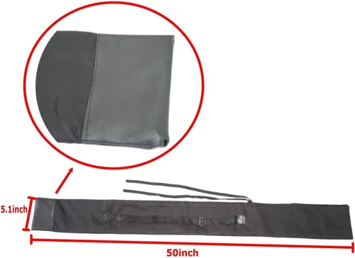 Vista 2 de Bolsa de transporte de espada con correa - Estuche de transporte de espada samurái de gran tamaño Katana Bokken Parte inferior de cuero con correa