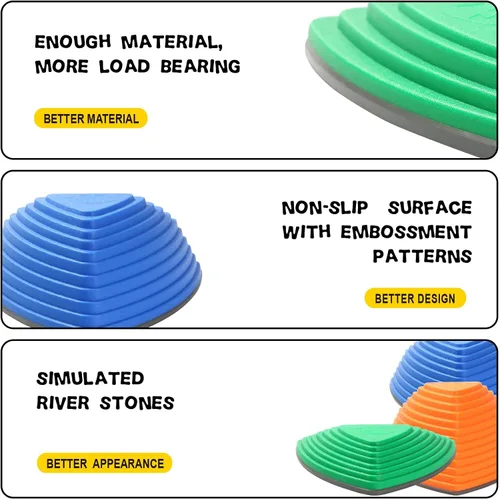 Vista 3 de Fanboxk 15 piedras de salto de equilibrio para niños, juego en interiores o exteriores, carrera de obstáculos para niños pequeños, que promueve