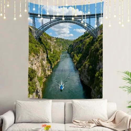 Vista 80 de Shrahala Tapiz de pared de hojas de arce otoñal, hojas rojas sin costuras sobre negro para colgar en la pared, tapiz grande decorativo de fibra