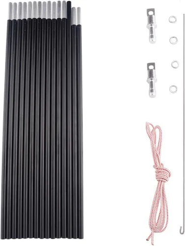 Vista 10 de Reemplazo de postes de aluminio para tienda, se adapta tanto a extremos hembra como macho, kit de reparación ligero de poste de tienda, aleación