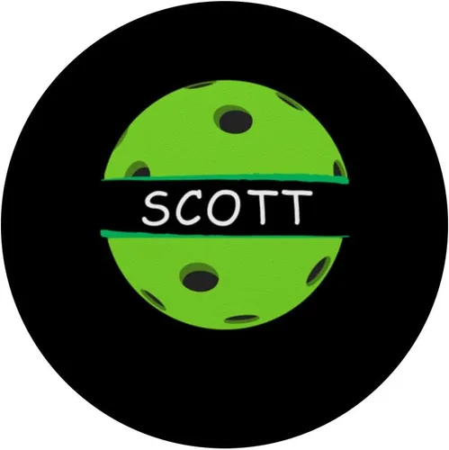 Vista 3 de Novedad Pickleball Nombre Personalizado Scott Sports PopSockets Intercambiable PopGrip