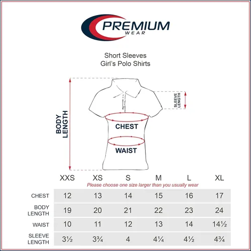 Vista 3 de Premium Wear Polo de manga corta para niñas