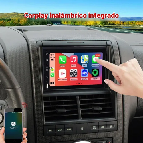 Vista 4 de QLED 8-Core para Ford Mustang 2005-2009 Explorer 2006-2010 Radio Actualización Carplay Android Auto pantalla táctil estéreo cámara trasera libre
