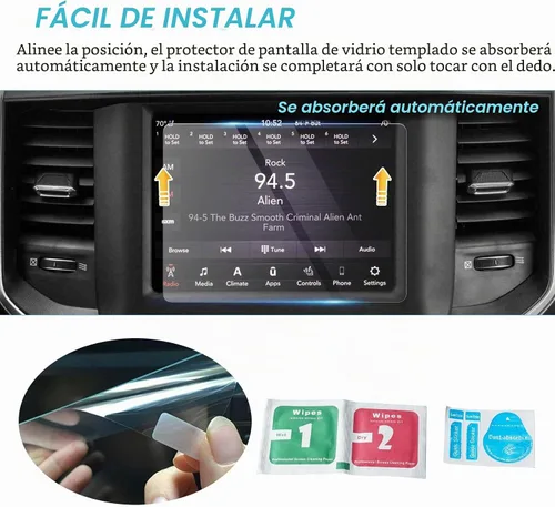 Vista 7 de Autorder Ajuste personalizado para protector de pantalla 2013-2024 2025 2026 Dodge Ram 1500 2500 3500 Accesorios vidrio templado pantalla