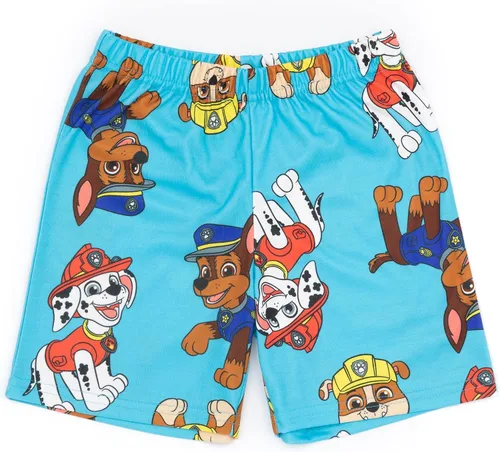 Vista 5 de Paw Patrol Paquete de 2 pijamas para niños pequeños Marshall Rubble Chase Rescue Pups, conjunto de camiseta y pantalones cortos
