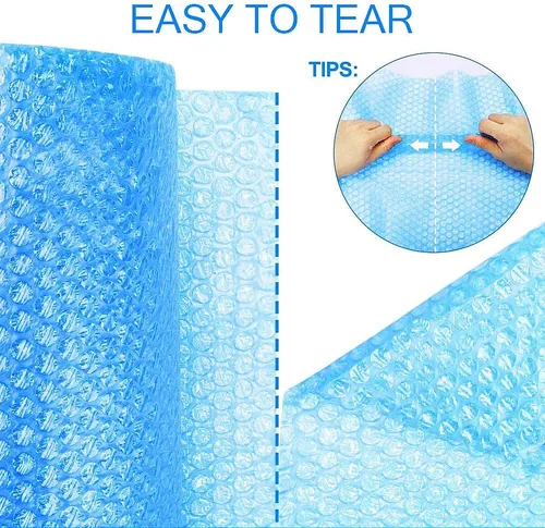 Vista 3 de packbabol Paquete de 2 rollos de envoltura de amortiguación de burbujas, 12 pulgadas x 72 pies, burbujas de aire de 3/16 pulgadas, envoltura