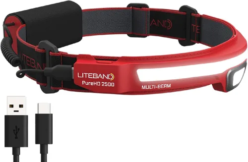 Vista 14 de OPTIMAL VENTURES LITEBAND PRO - Linterna frontal LED recargable multihaz, 1000 lúmenes, haz ancho de 210° + punto enfocado, compatible con casco