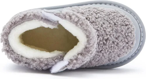Vista 3 de BMCiTYBM Botas de nieve para bebés, niños y niñas, zapatos cálidos de invierno, zapatos ligeros al aire libre para bebés de 6, 9, 12, 18, 24 meses