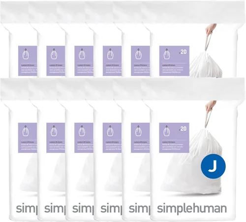 Vista 17 de simplehuman Forro para bote de basura de ajuste personalizado, 45 litros/12 galones, 20 unidades (paquete de 2)