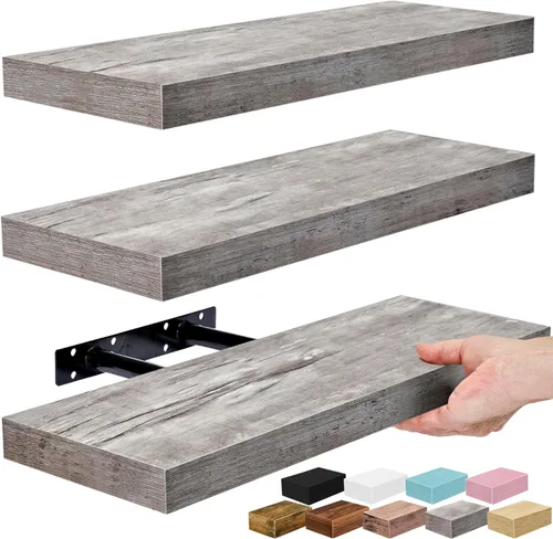Vista 40 de Sorbus Estantes flotantes para pared, estante flotante de 16 pulgadas para cocina, dormitorio, sala de estar, baño, hogar y decoración de pared