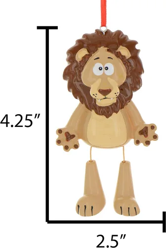 Vista 4 de Adornos personalizados de animales 2024 – Adornos de león para árbol de Navidad, decoración de león, regalos para amantes de los animales, regalos