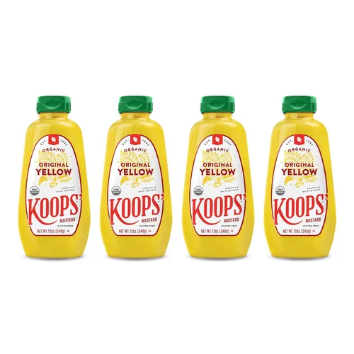 Vista 22 de Koops' Mostaza Dijon orgánica – Condimento Dijon, sin gluten, kosher, sin OMG, salsa de mostaza orgánica certificada por USDA, fabricado