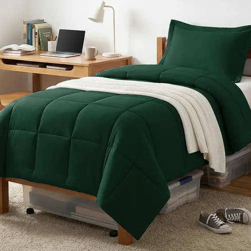 Vista 52 de CozyLux Juego de edredón Super King, juego de ropa de cama negro ceniza de 270GSM para todas las estaciones, juego de cama de 3 piezas cosidas