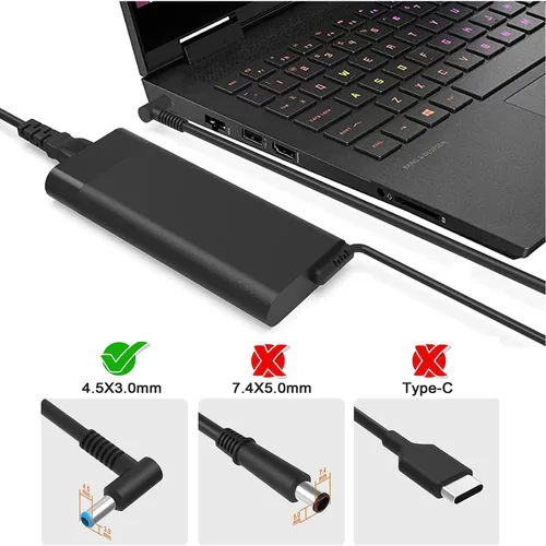 Vista 4 de Cargador adaptador de 150 W para HP ZBook Studio G3 G4 G5 G6 G7 G8 OMEN por HP Laptop 15 17 Pavilion Gaming 15 17 Zbook 15 G3 G4 G5 G6 Adaptador