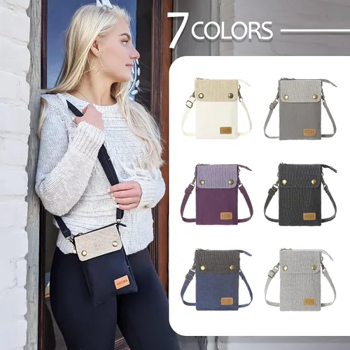 Vista 4 de AOCINA Monedero pequeño cruzado lindo de viaje para teléfono celular, bolso kawaii cruzado para mujer (regalos para mamá e hija)