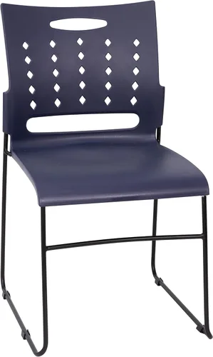 Vista 13 de Flash Furniture Hercules - Silla apilable con respaldo de ventilación, color gris