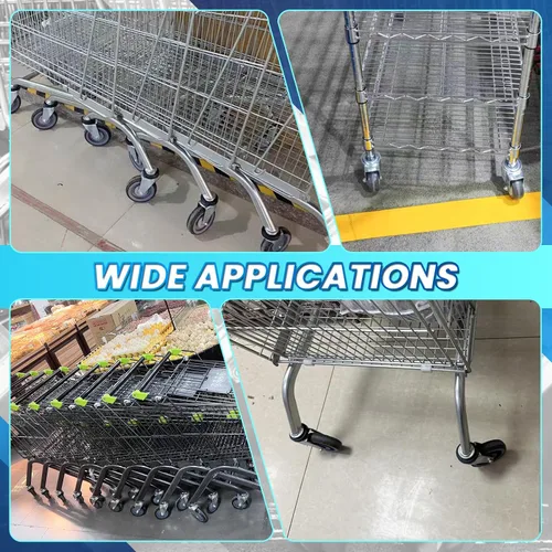 Vista 6 de Repuesto de ruedas para carrito de compras, paquete de 4 ruedas para carrito de compras, ruedas de carrito de compras de 5 pulgadas de diámetro