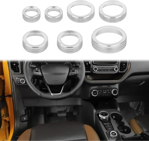 Vista 13 de JWWY Pomo para interruptor de faros delanteros de aire acondicionado, tracción 4WD, cubierta de perilla para interruptor de engranajes para Ford