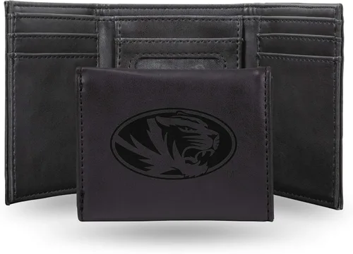 Vista 86 de NCAA Rico Industries - Billetera triple grabada con láser, con grabado láser, accesorio para hombre