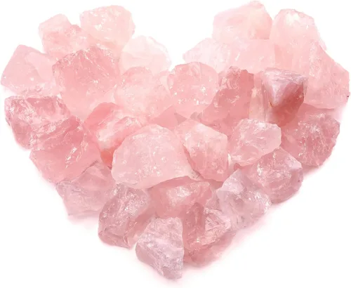 Vista 3 de CrystalTears Cristales de cuarzo rosa a granel, piedras en bruto, cristales curativos naturales para curación de reiki, pulir, taxar, pulir