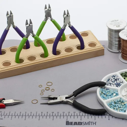 Vista 4 de The Beadsmith Alicates multiusos 4 en 1 para cortar y aplanar alambre, herramienta de fabricación de joyas