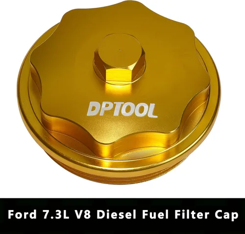 Vista 4 de Tapa de filtro de combustible de aluminio Billet Compatible con Ford 7.3L V8 diésel para F250 F350 F450 F550 E350 E450 E550 Fuel Bowl 1831193C91